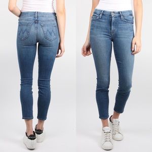 MOTHER The Looker Crop Jeans in Come Sundown